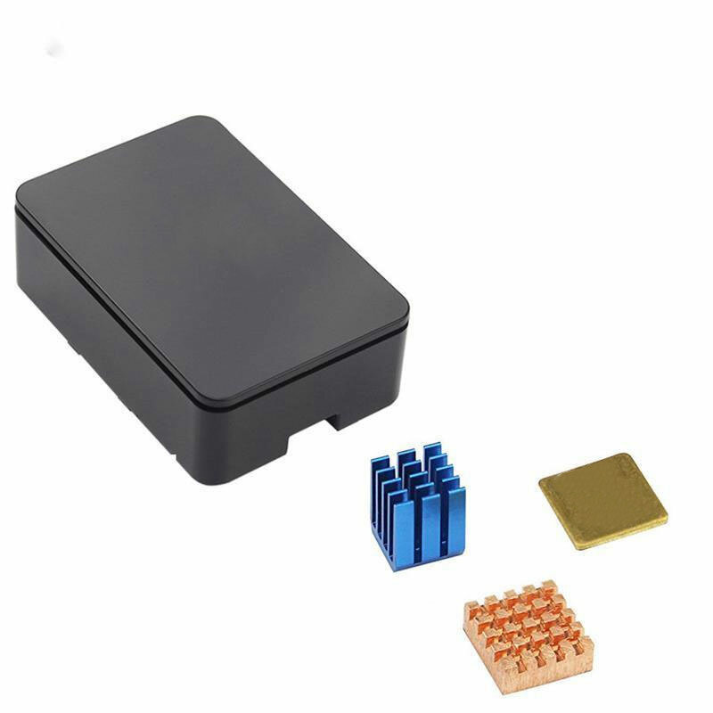 Voor Raspberry Pi3 Model B + Abs Case Behuizing Cover Box Shell Met Aluminium Heatsink Voor Raspberry Pi 3 Model B + Plus, pi 3 / 2