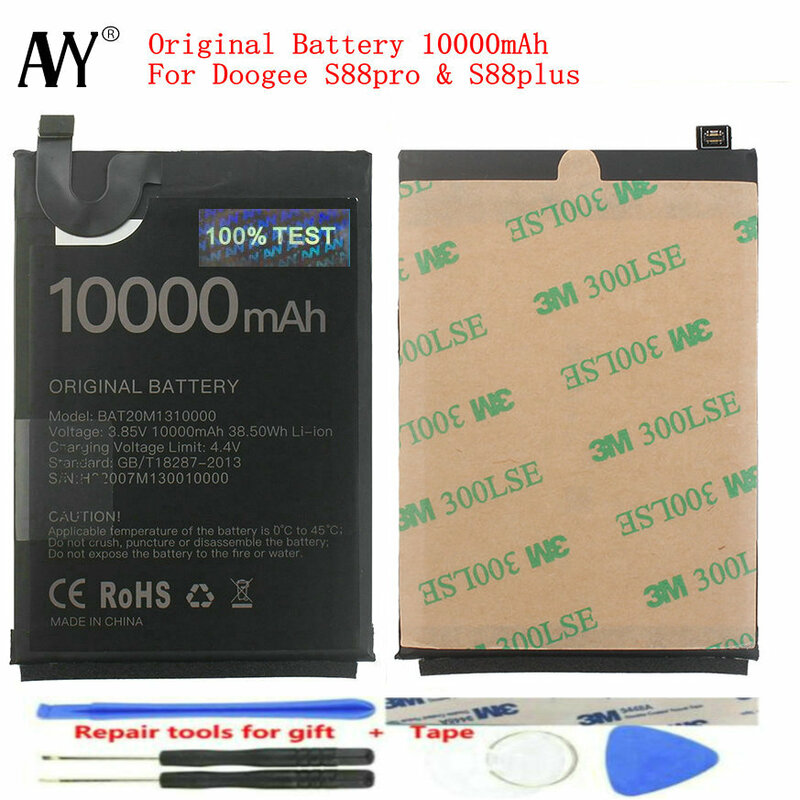 Bateria para Doogee S88plus S88pro Bateria 10000mAh Recarregável Original Smartphone Acessórios
