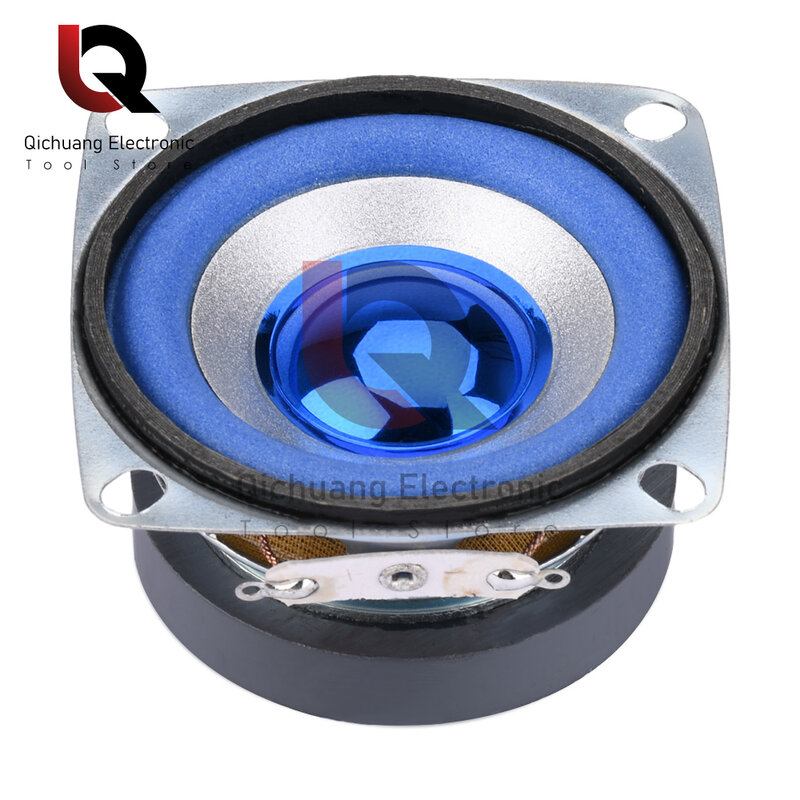 1pcs 2 polegadas 5W 4ohm Azul Full-frequency Speaker 52mm quadrado pequeno alto-falante para produtos eletrônicos digitais 0. 25 ~ 18 quilohertz