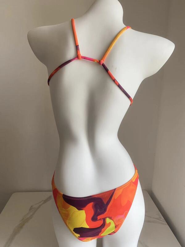 Tie Dye Bikini Micro Badmode Stropdas Badpak Voor Vrouwen Bandeau Bikini Braziliaanse Badpak Driehoek Strandkleding 2024