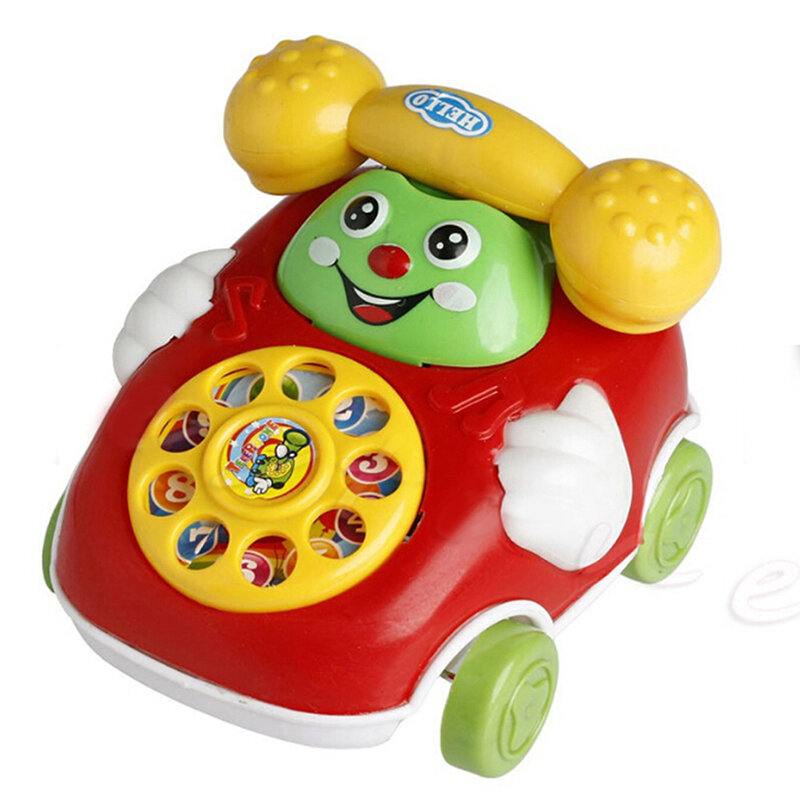 Brinquedos educativos do telefone dos desenhos animados para crianças, presente do desenvolvimento, música, bebê, 1Pc