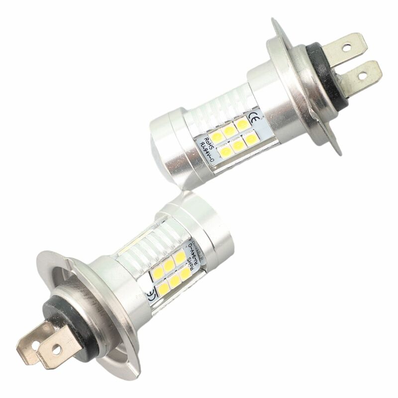 Branco LED Farol Lâmpadas Kit, 360 Graus Full Angle Light, Plug and Play, 12V Universal Fitment, Luzes Do Carro, H7, 8.5x4.0cm, 2Pcs