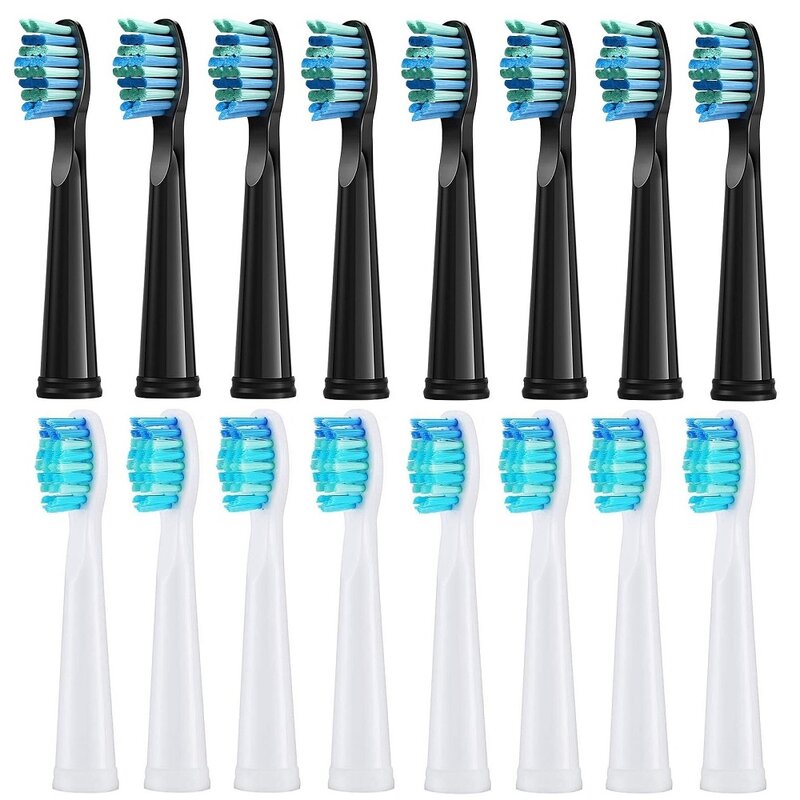 Têtes de brosse de rechange pour brosse à dents électrique Seago Fairywill, poils Dupont, recharge de brosse, livres à dents efficaces, 8 pièces, 12/16 pièces