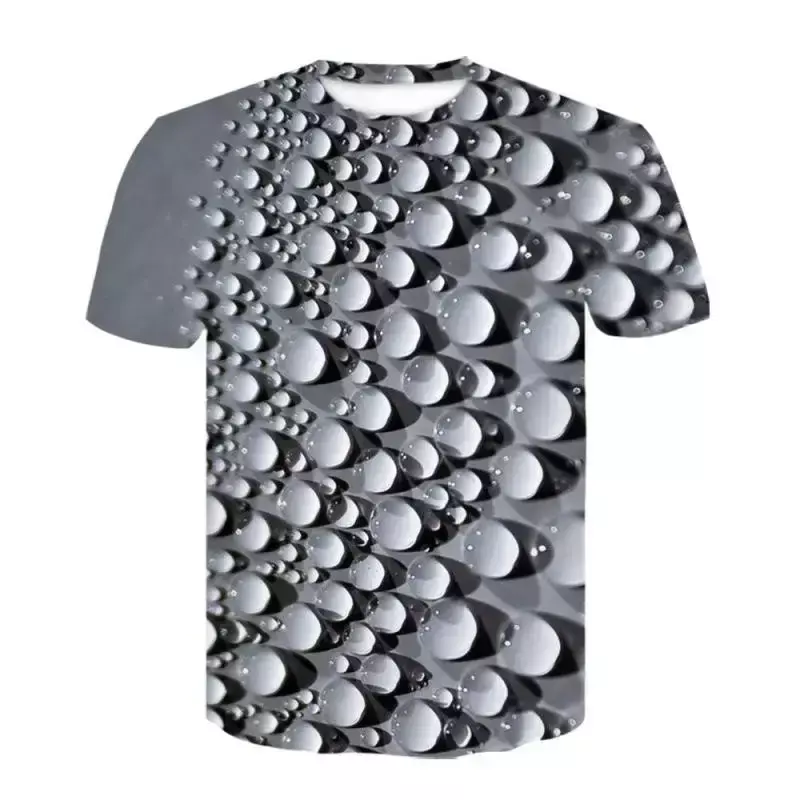 Herren Sommer T-Shirt 3d gedruckt visuelle Grafiken kreative Mode lässig Straße Crewneck Männer lose coole Sommer Kurzarm Top