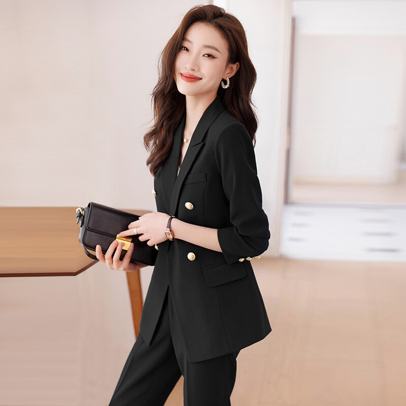 High-End Suit Women's Spring and Autumn Temperament Office Wear Civil Servant Interview Formal Wear Work Clothes Business Suit J