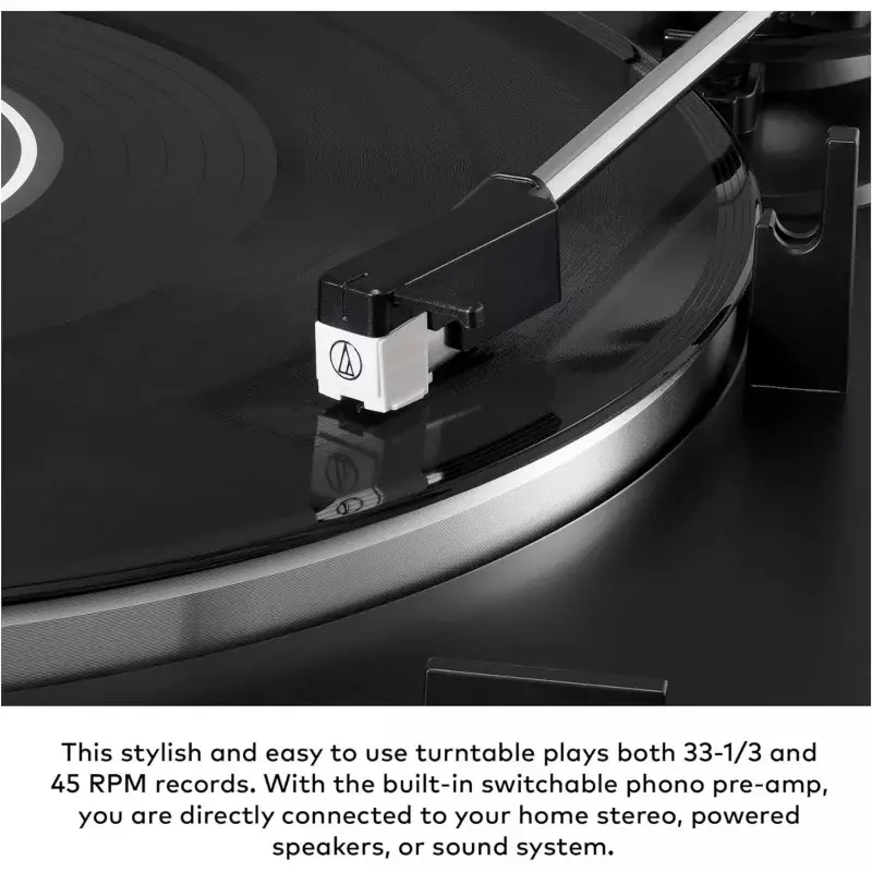 Audio-Technica AT-LP60X Entièrement existent Courroie-Drive Stéréo Colorable avec Préampli Intégré et Sortie USB Lecture Vinyle Bundle wi