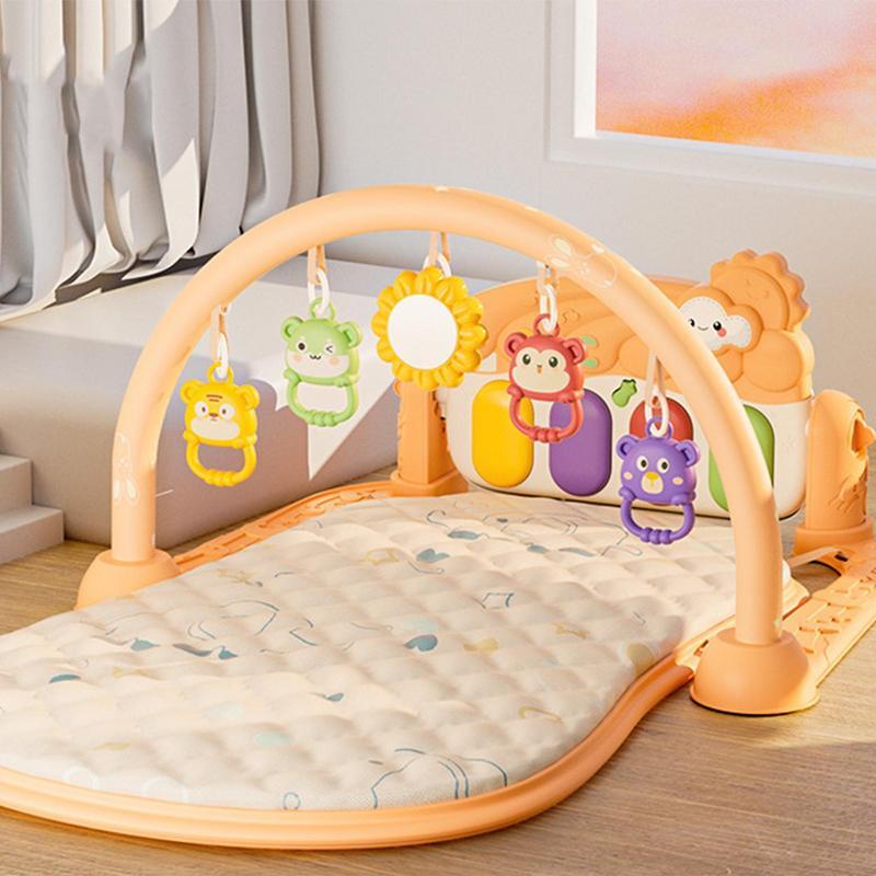 Play Mat Gym Toys Interactive Sensory Play Piano Gym With Light And Music Learning Toy Smart Stages Toddler Toys For 0-3 Months