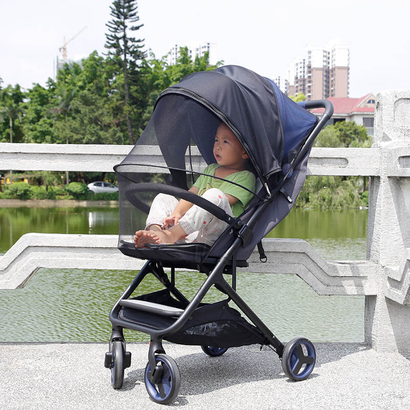 Stroller Mosquito Net Sunshade Cover Stroller Accessories Universal Mosquito Insect Shield Net Full Wrap Summer Protection Mesh