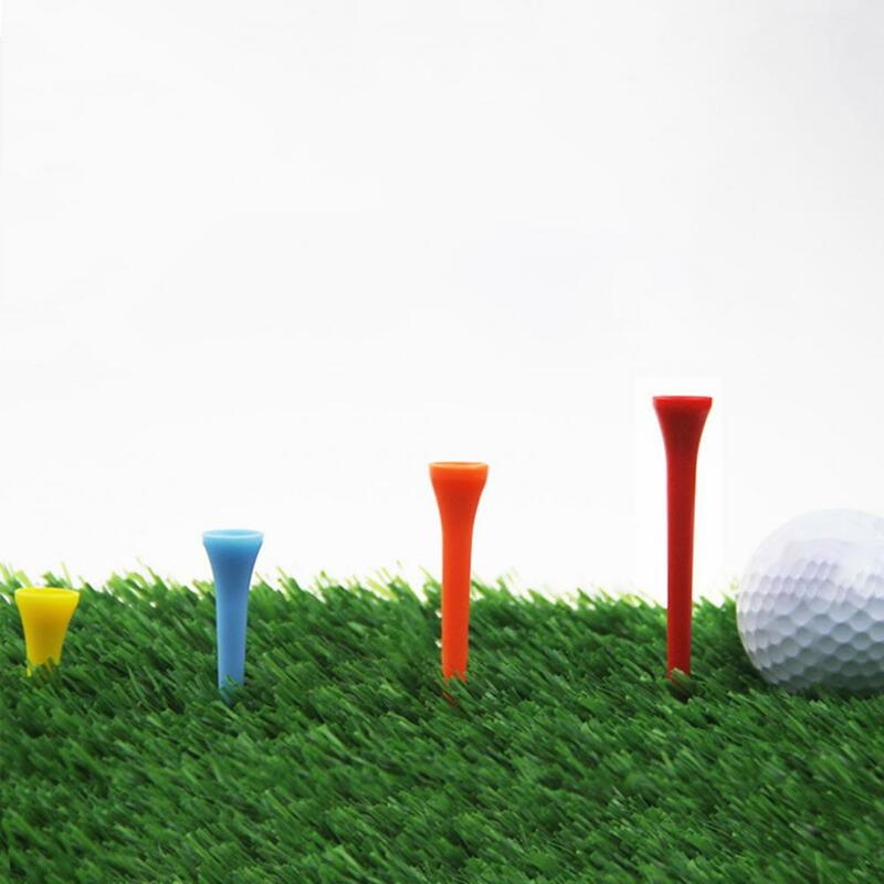 100Pcs/Set Golf Tees Reduce Friction Widely Applied Golf Accessories Mixed Color Plastic Golf Tees for Lawn