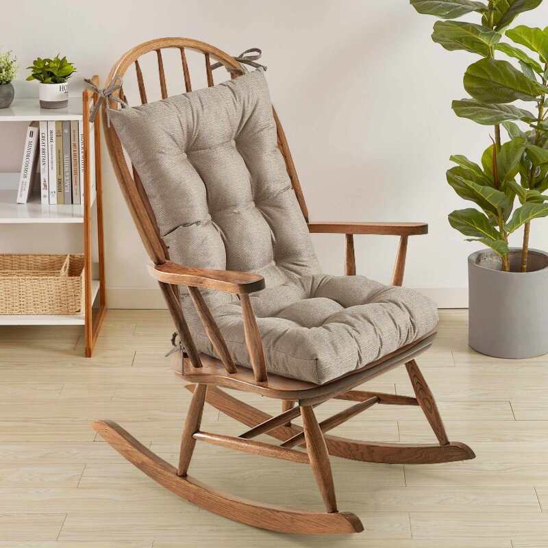 Sweet Home Coleção Rocking Chair Almofada Set, adornado, Antiderrapante, 2 pcs