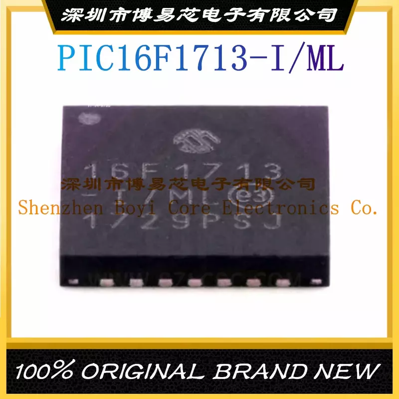 Microcontrolador IC chip original, paquete de PIC16F1713-I/ML, nuevo, QFN-28