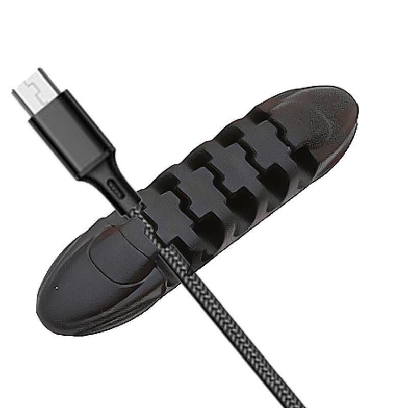 USB Kabel Veranstalter Draht Wickler Flexible Krawatte Fixer Draht Management Organizador Schnur Clip Büro Desktop Telefon Kabel Halter