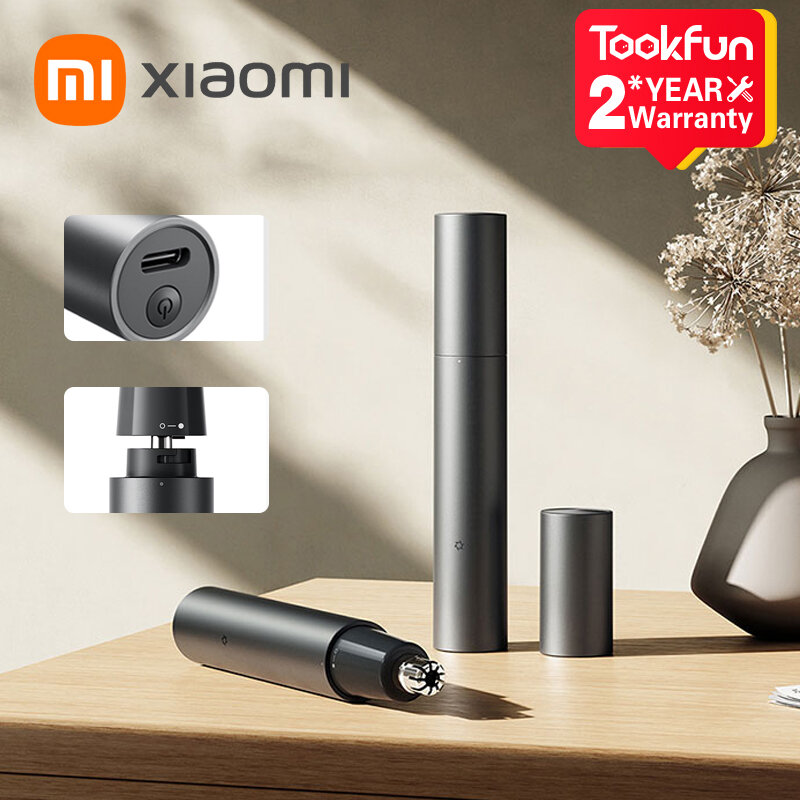 Xiaomi-Mijia Electric Nose Hair Trimmer, IPX5 Water Resistant, 90 Minutes Battery Life, Type-C Shaver, Work Hair, 2023