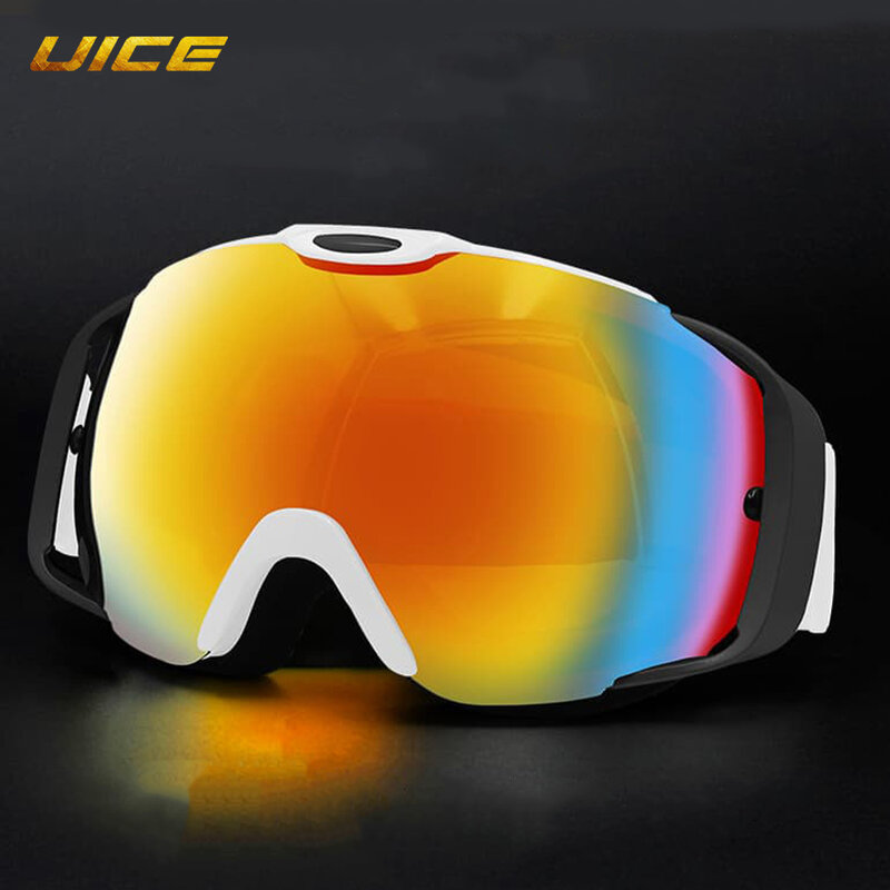 Double Layer Lens Ski Goggles para homens e mulheres, Anti-Fog Snowboard Goggles, óculos de esqui