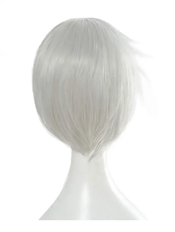 The Promised Neverland Norman Hairs Cosplay Silver Headwear Wigs Halloween Accessories Cosplay Hairs for Boys Girls