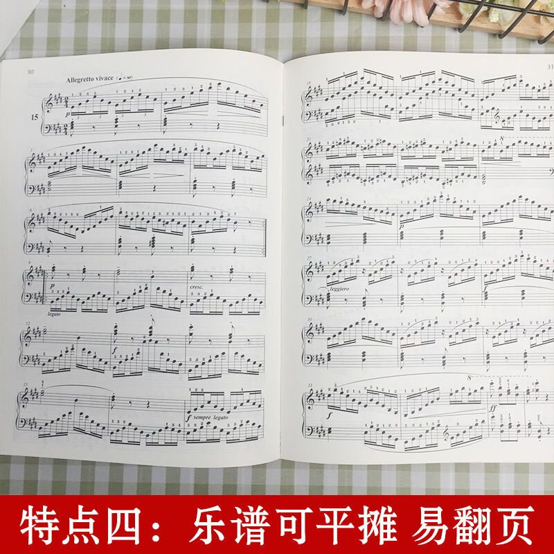 Chelny-Piano version grande police, pièce d'entraînement fluide, livre, Op. 849, 849