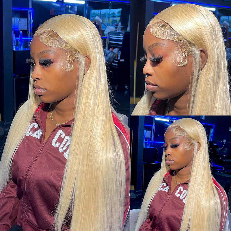 Straight Blonde Lace Frontal Wig para mulheres, peruca de cabelo humano, HD Lace Wig, escolha loira, peruca barata, à venda, Liquidação, 613, 13x6
