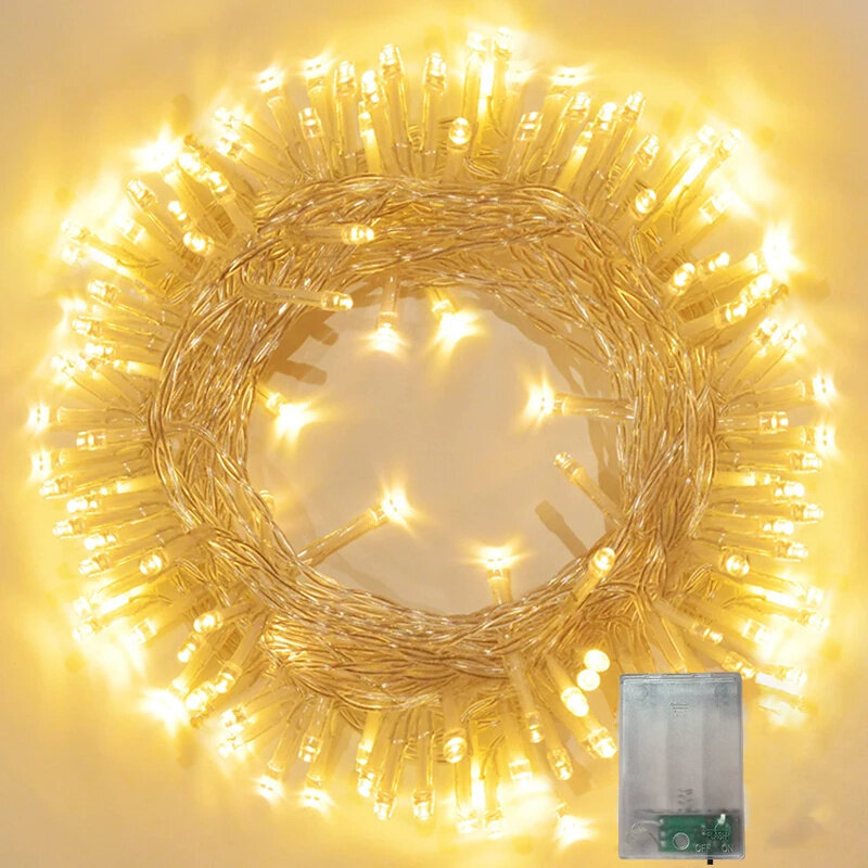 1/2/4/10M LED luci per esterni ghirlanda fata luce a batteria impermeabile ornamento di natale giardino di nozze decorazioni di capodanno