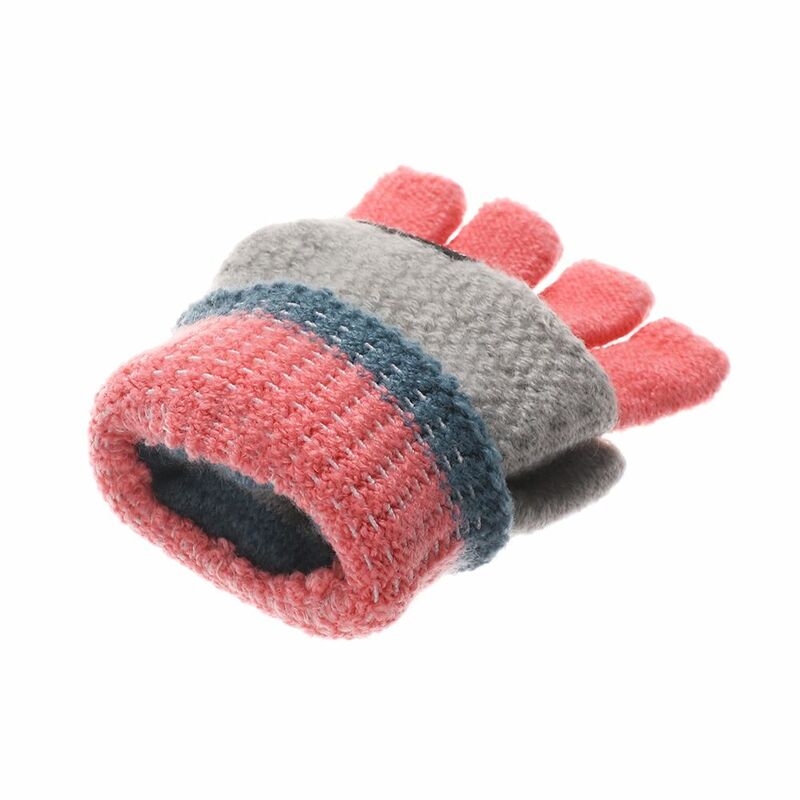 Guanti di lana ispessenti con dita a vista flessibili senza dita guanti mezze dita guanti lavorati a maglia guanti caldi invernali