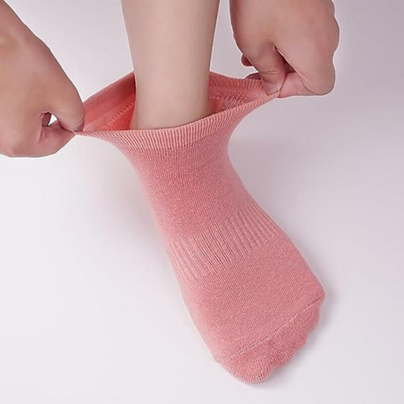 ถุงเท้าโยคะพื้นหนาและอุ่น1คู่ถุงเท้าผ้าฝ้ายกันลื่นใส่สบายเนื้อผ้าหนาแบบเกาหลีสำหรับผู้ใหญ่