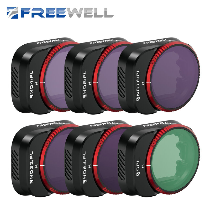 Freewell Bright Day - 6Pack ND/PL Filters Compatible with Mini 3 Pro/Mini 3