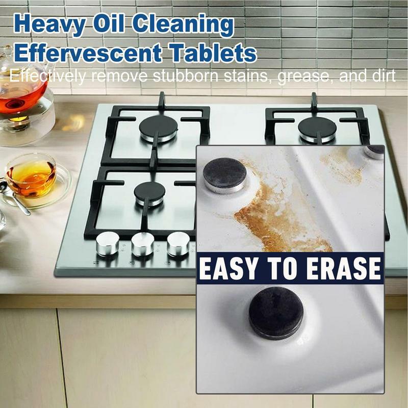 แท็บเล็ตโฟมทำความสะอาดคราบน้ำมันหนักสำหรับห้องครัวทำความสะอาดคราบน้ำมัน