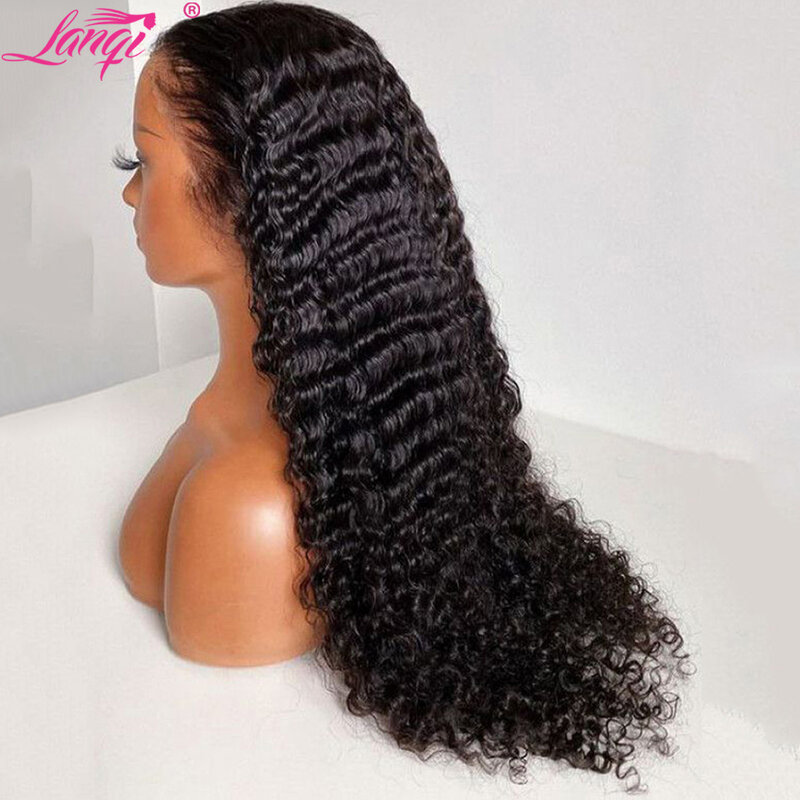 Wholesale Deep Wave Lace Front Wig In Bulk Brazilian Pre Plucked Lace Front Human Hair Wigs For Women 13X4 Frontal Wig