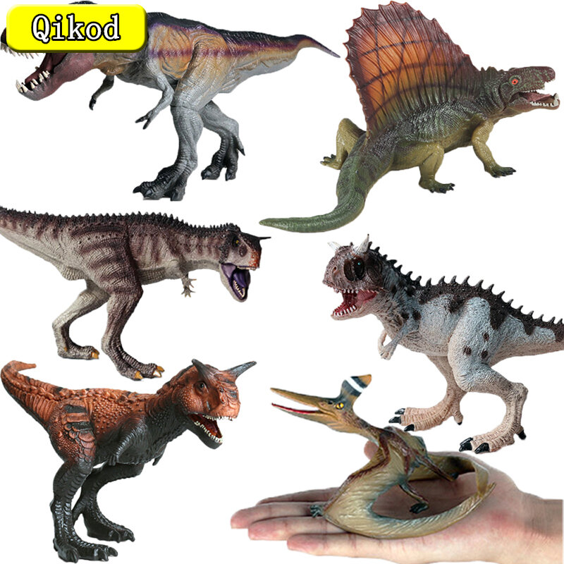 시뮬레이션 세계 동물 공룡 모델 Carnotaurus Spinosaurus Pterodactyl PVC 액션 피규어 어린이 교육 완구 수집
