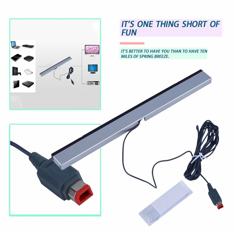 New Replacement Infrared TV Ray For Wii Wired Remote Sensor Bar Reciever Inductor for Nintendo Wii U Console IR Signal