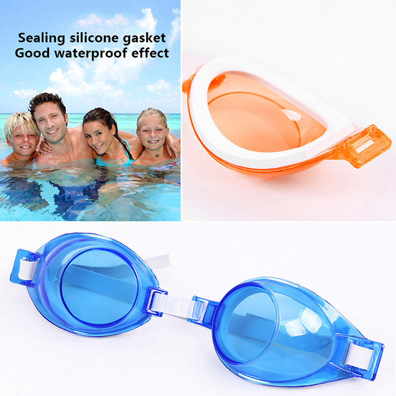 Óculos de natação anti-nevoeiro de silicone para crianças, óculos de mergulho, design bonito para meninos e meninas, óculos de banho, surf, verão, 1pc