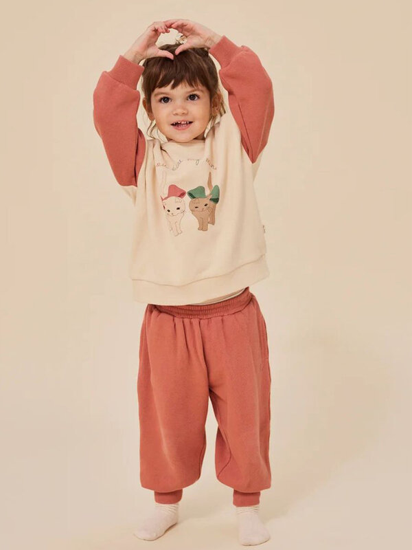 2024 Konges Slojd Girls Sweatshirts Set Boys Pants Kindergarten Kids Clothing Baby Sweater Child Sweatpants Children Baby Tops