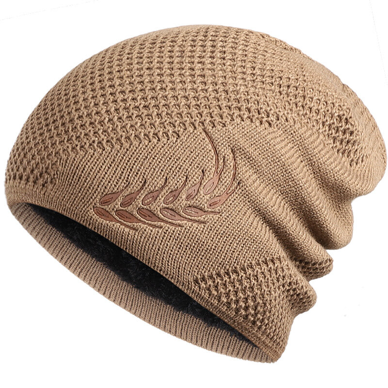 Czapka dzianinowa czapka zimowa termiczna gruba Polar runo czapka z czaszkami dla mężczyzn i kobiet jesienna czapka Plus aksamitna czapka z dzianiny pszennej