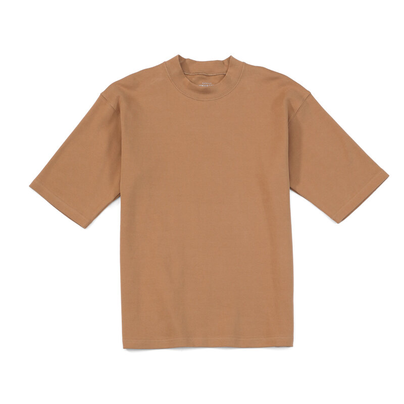 SIMWOOD-T-shirt à col montant pour homme, haut basique, décontracté, doux, confortable, pulls grande taille, printemps, été, nouveau, 2024