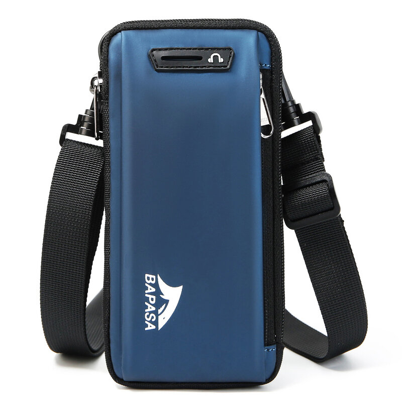 Bolsa de teléfono impermeable de tela Oxford para hombre, bolso de hombro para teléfono móvil, bolsa de cintura para teléfono, compatible con teléfonos de 6,5 pulgadas