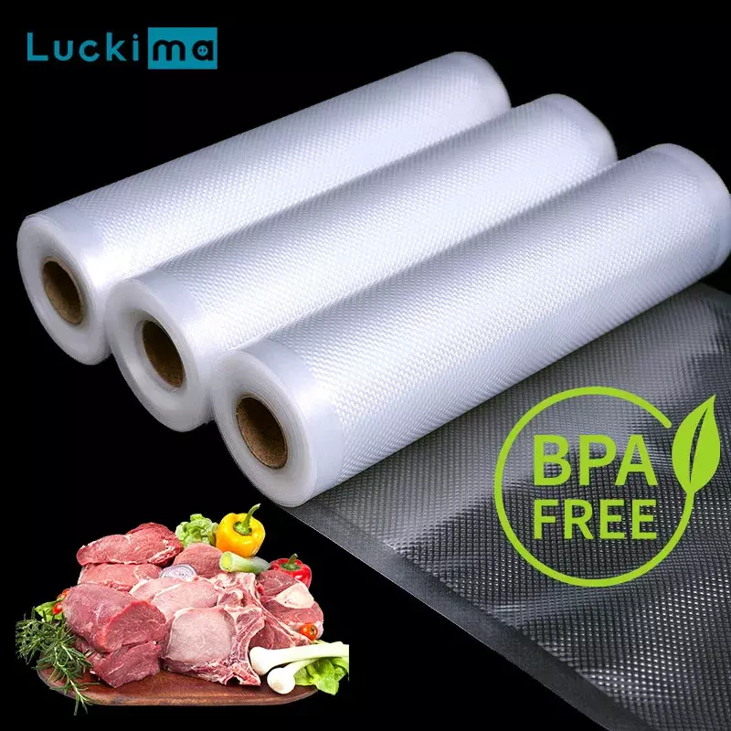 Food Vacuum Bags for Sous Vide Storage Packaging bag for Vacuum Sealer Meat Fruits Vegetables 12/15/17/20/25/28/30cm*500cm/Rolls