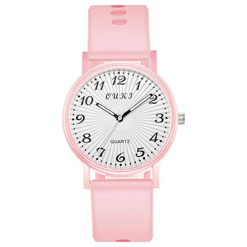Jam tangan silikon Quartz siswa S Imple Digital angin jam tangan wanita elegan jam tangan wanita montres femmes semi kreasi kreasi kreasi Ketua 多م م
