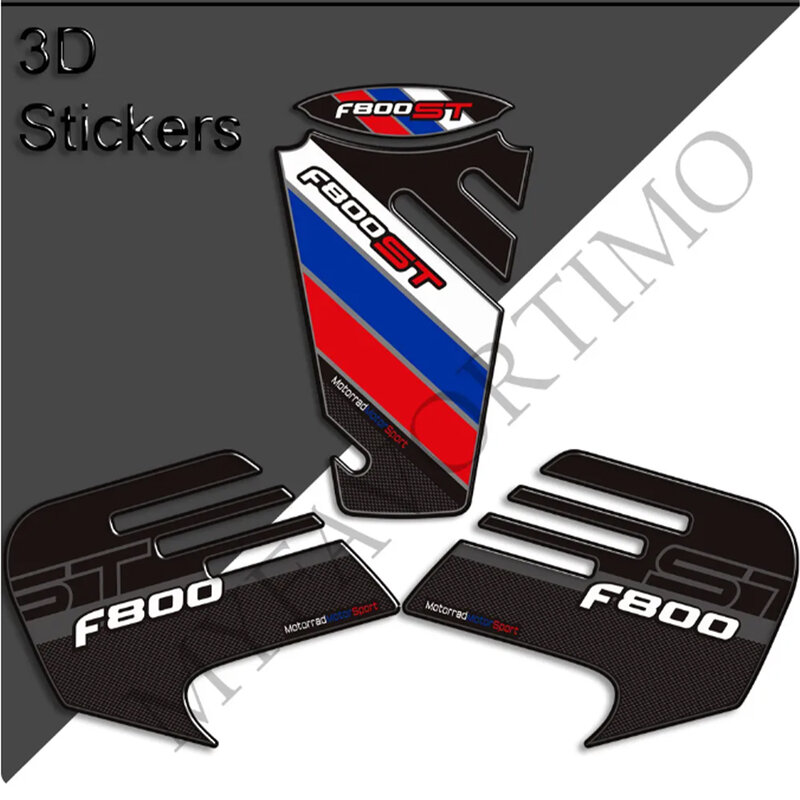 For BMW F800ST F800 F 800 S ST F800S Tank Pad TankPad Grips Stickers Decals Protection Protector Gas Fuel Oil Kit Knee