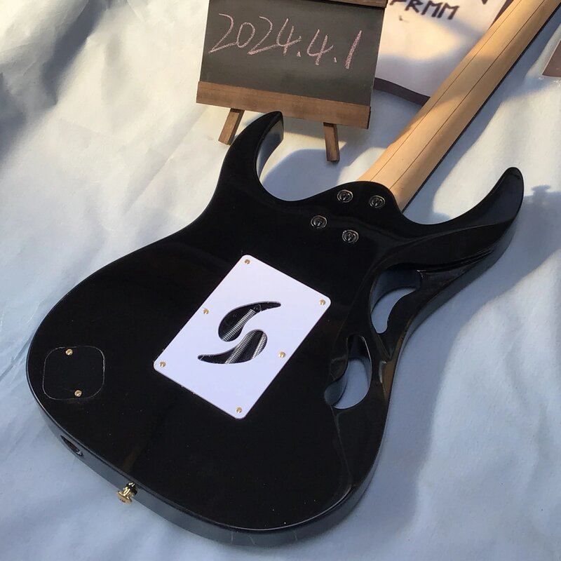 Gitara elektryczna czarny mahoń ciała zapiekanka uniwersalny rozmiar darmowa wysyłka w magazynie natychmiastowa wysyłka