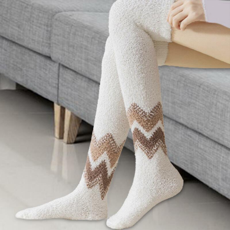 Damen Knies trümpfe Oberschenkel hohe Socken stilvolle Schlafs ocken warme bequeme Beinlinge über Knies trümpfe für Schlafzimmer zu Hause