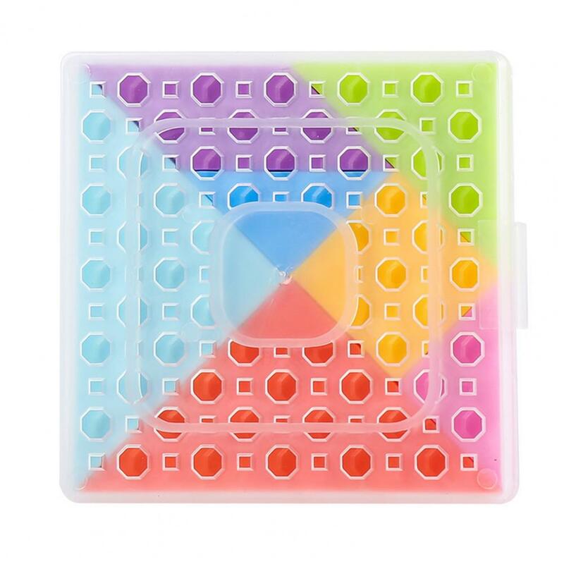1 conjunto prático quebra-cabeça tangram pensando jogo de treinamento leve jigsaw tangram brinquedo cores brilhantes para o jardim de infância