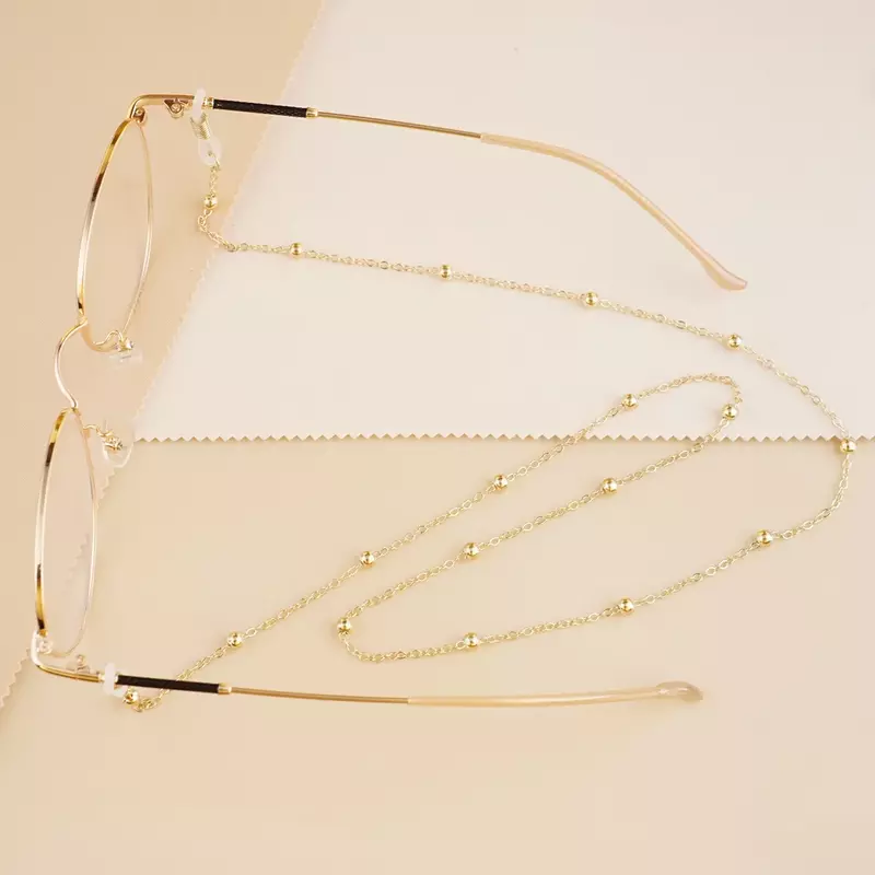 Modne łańcuszki do okularów dla kobiet gruszka Crystall okulary przeciwsłoneczne łańcuchy okulary uchwyt na przewód złote sznurki na sznurku