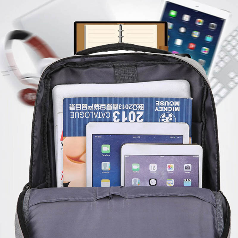 Новый простой рюкзак с Usb-зарядкой, Мужская Повседневная деловая сумка для компьютера 2023