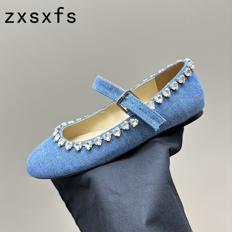Spring Crystal Women's Doudou Shoes Casual Flat Loafers Shoes Runway Formal Business Silk Outdoor Walk Shoes Mujer