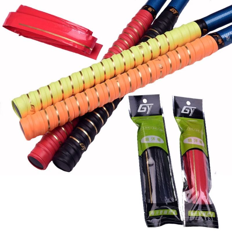 1.6M Badminton Racket Overgrips Breathable Non-Slip Self-adhesive Racquet Sweatband Multi-color Fishing Rod Over Grips