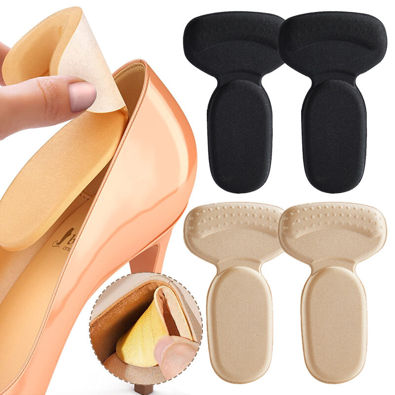 4Pc Shoe Heel Insoles Foot Heel Pad Sports Shoes Adjustable Antiwear Feet Inserts Insoles Heel Adhesive Protector Sticker Insole