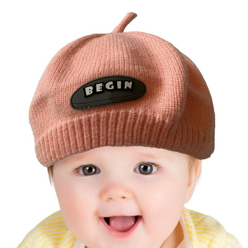 Toddler Winter Hat Soft Warm Knitted Newborn Hats Winter Little GirlsBeanie Cute Toddler Knitted Warm Caps For Under 2 Years