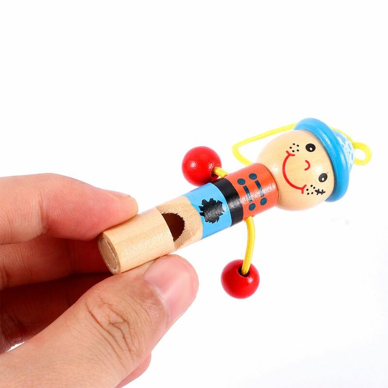 Lovely Baby Educational Wooden Toys Little Pirate Whistle Kids Toys Musical Gift