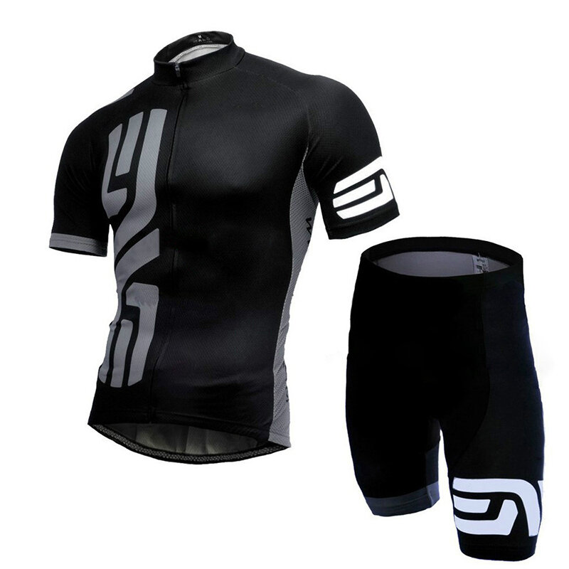 Koszulka kolarska odzież rowerowa szosowa dla mężczyzn koszulka rowerowa szorty z wyścielane żelem poliestrem anty-pot