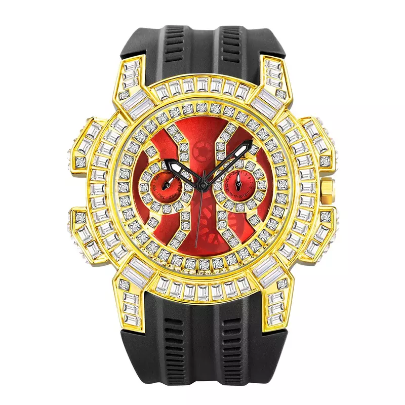 Cool Design Hip Hop Ice Out Watch for Men Luxury Bling Diamond Mens Watches Quartz Wristwatch Waterproof Gold Relojes Hombre