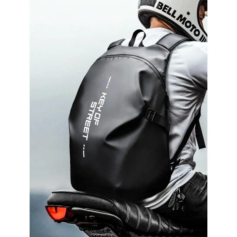 Capacete da motocicleta saco completo capacete cavaleiro saco grande capacidade à prova dwaterproof água equipamento da motocicleta ombro bicicleta equitação mochila masculino